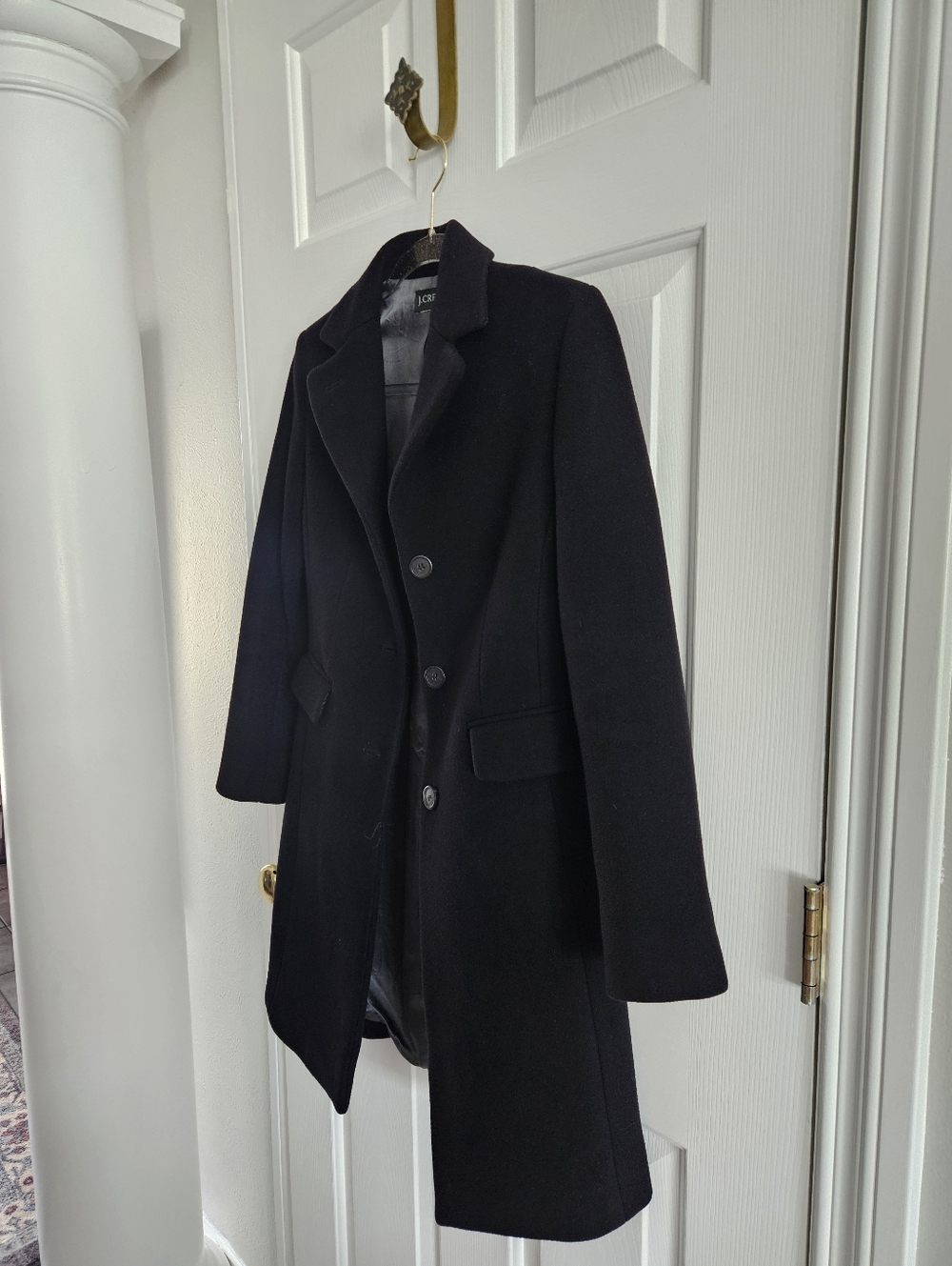 NWOT J.Crew Italian Wool And Cashmere Blend Single Breasted Pea Coat - Picture 2 of 9